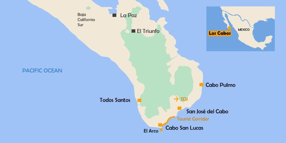 Map of Los Cabos